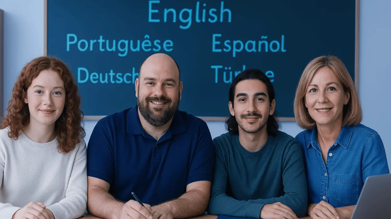 Schüler lernen Fremdsprachen