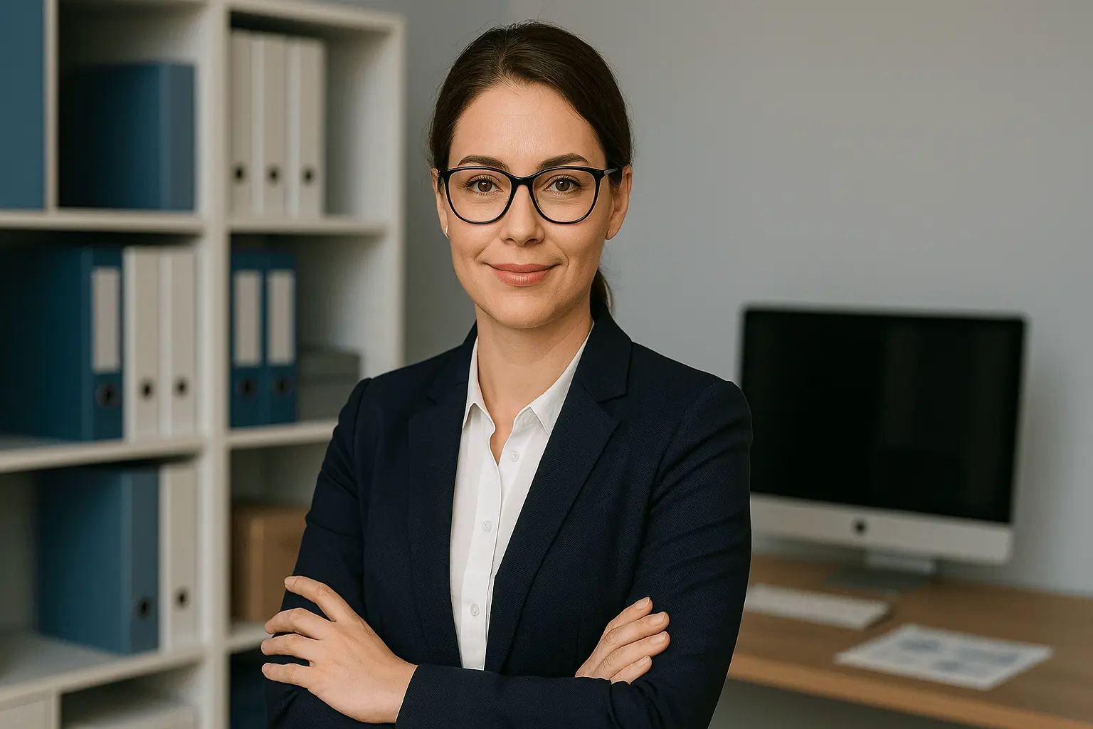 Bilanzbuchhalter erstellt Jahresabschluss im Büro
