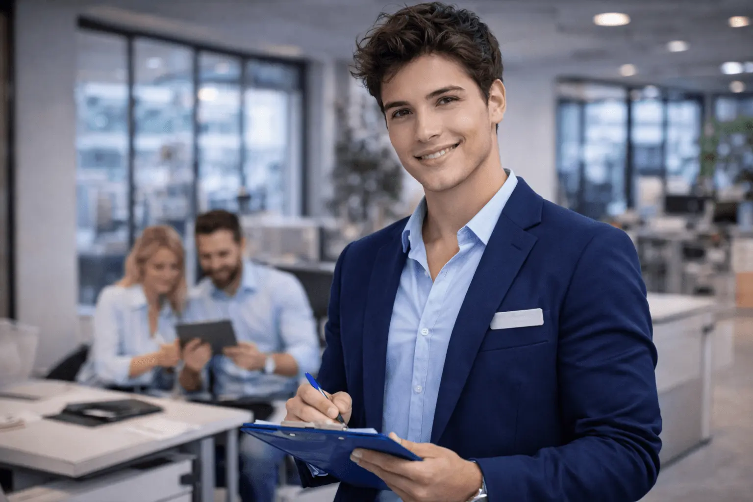 Fachmann kaufmännische Betriebsführung koordiniert Büroabläufe