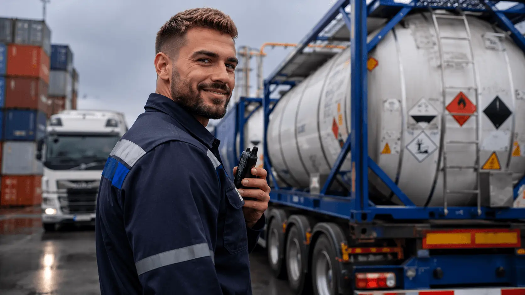 Gefahrgutbeauftragter bei der Überwachung sicherer Transportabläufe