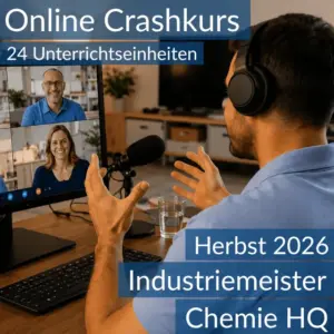 Lernende nehmen an einem digitalen Kurs zur Vorbereitung auf die Chemie HQ teil.