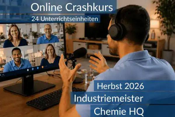 Lernende nehmen an einem digitalen Kurs zur Vorbereitung auf die Chemie HQ teil.
