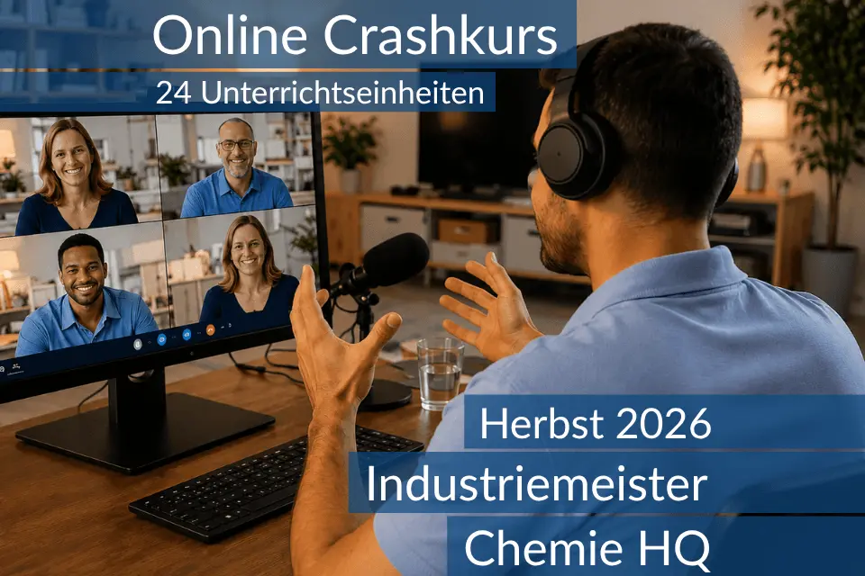 Lernende nehmen an einem digitalen Kurs zur Vorbereitung auf die Chemie HQ teil.
