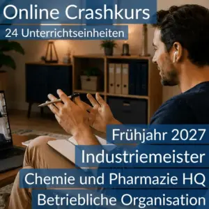 Teilnehmende eines Onlinekurses bereiten sich gemeinsam auf die Inhalte der HQ Betriebliche Organisation vor.