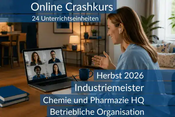 Lernende nehmen an einem digitalen Vorbereitungskurs zu den Inhalten der HQ Betriebliche Organisation teil.