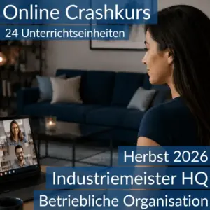 Lernende nehmen an einem digitalen Vorbereitungskurs zu den Inhalten der HQ Betriebliche Organisation teil.