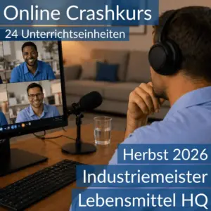 Lernende nehmen an einem digitalen Vorbereitungskurs zu den Inhalten der HQ im Bereich Lebensmittel teil.