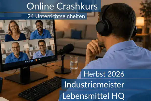 Lernende nehmen an einem digitalen Vorbereitungskurs zu den Inhalten der HQ im Bereich Lebensmittel teil.