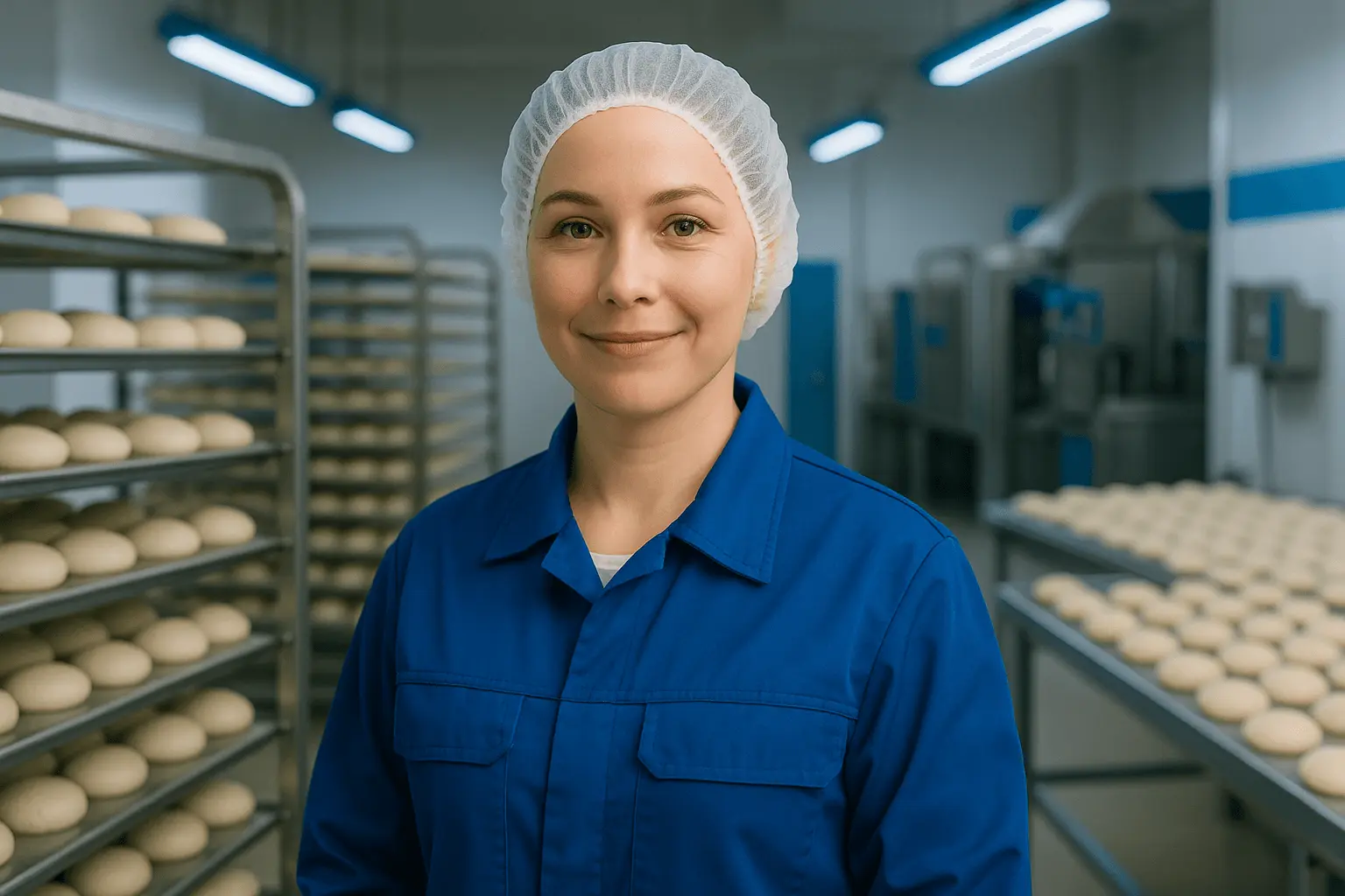 Industriemeisterin Lebensmittel in Produktionshalle