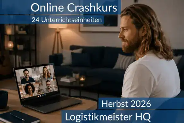 Lernende nehmen an einem digitalen Vorbereitungskurs zu den Inhalten der HQ im Bereich Logistik teil.