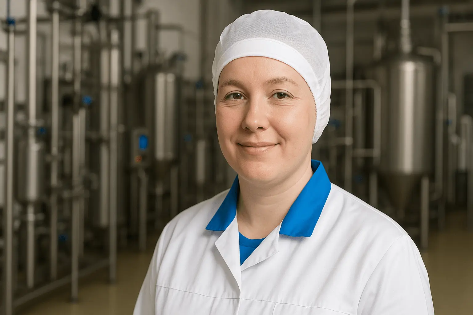 Techniker Lebensmitteltechnik überwacht hygienische Produktion