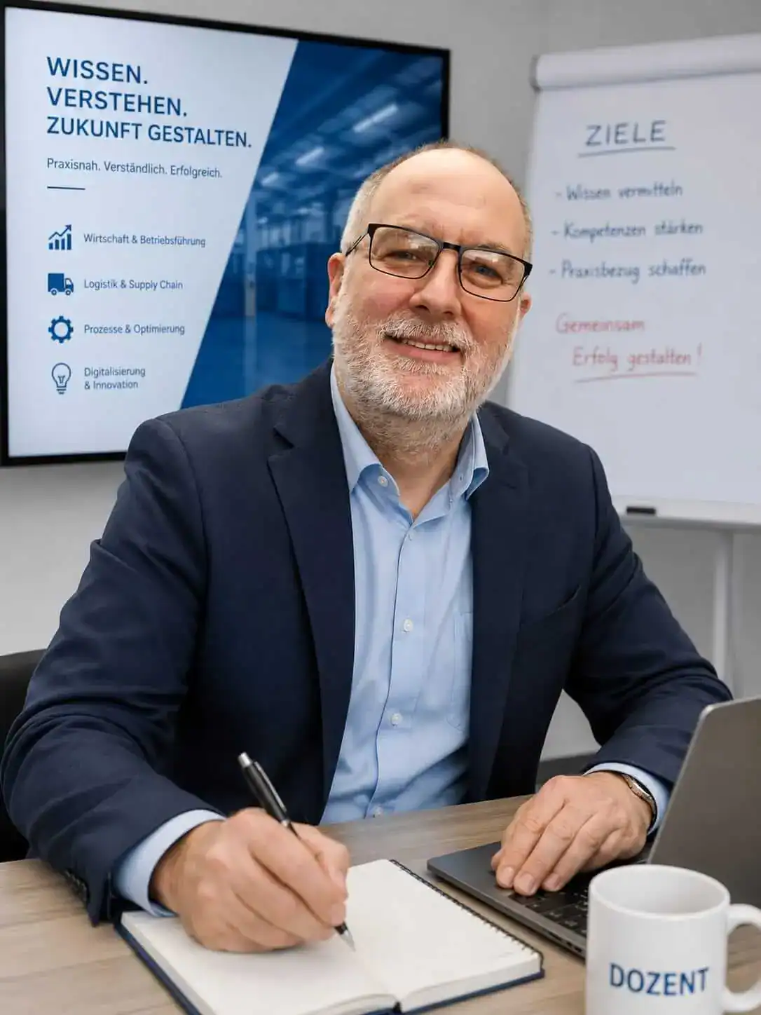 Porträt von Dozent Wolfgang H. aus dem Team der Meisterschmiede