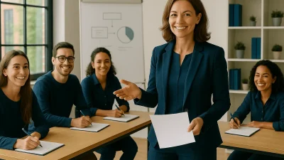 Ausbilderin leitet AEVO-Schulung