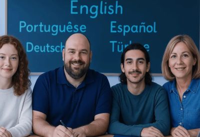 Schüler lernen Fremdsprachen