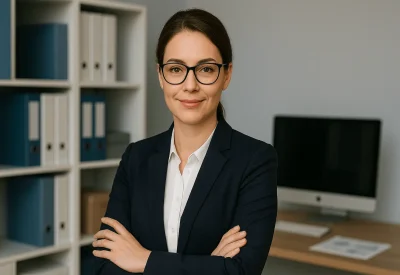 Bilanzbuchhalter erstellt Jahresabschluss im Büro