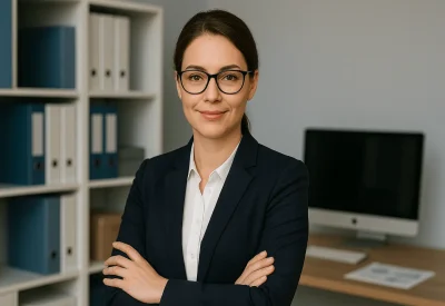 Bilanzbuchhalter erstellt Jahresabschluss im Büro