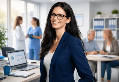 Fachwirt im Gesundheits- und Sozialwesen berät im Gesundheitsbüro