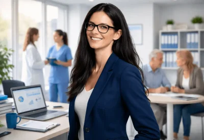 Fachwirt im Gesundheits- und Sozialwesen berät im Gesundheitsbüro