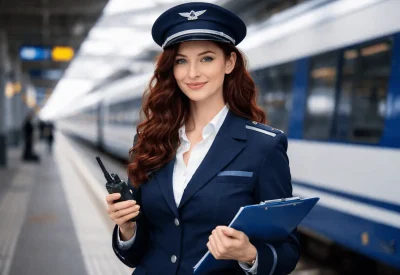 Geprüfte Meisterin Bahnverkehr koordiniert Abläufe am Bahnsteig