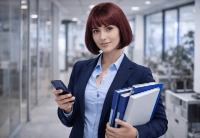 Geprüfte Imobilienfachwirtin vereinbart einen Besichtigungstermin