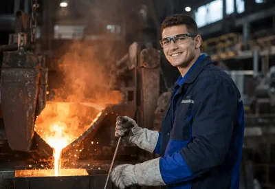 Verfahrenstechnologe in Ausbildung in der Eisen- und Stahlmetallurgie
