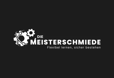 Platzhalterbild: Meisterschmiede Logo der Nachhilfe auf einem schwarzen Hintergrund.
